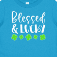 thumbnail image 4 of Inktastic Blessed and Lucky 4 Leaf Clovers St. Patrick's Day Boys or Girls Baby T-Shirt, 4 of 5
