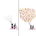 thumbnail image 3 of Lienzo con huella dactilar/huella digital para la firma personal de los invitados a la boda con tinta (#12 Bicicleta rosa), 3 of 3