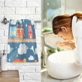 thumbnail image 7 of Yayeee 2 Pack Hand Towels for Bathroom 100% Cotton 16" x 28" Soft Absorbent Kitchen Towel, Blue Cute Train Pattern, 7 of 7