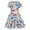 A03266-White, variant on Benylion Girls Planets Pattern Short Sleeve Dress, Summer Casual Cluster for Kids Sizes 7-8 Girls