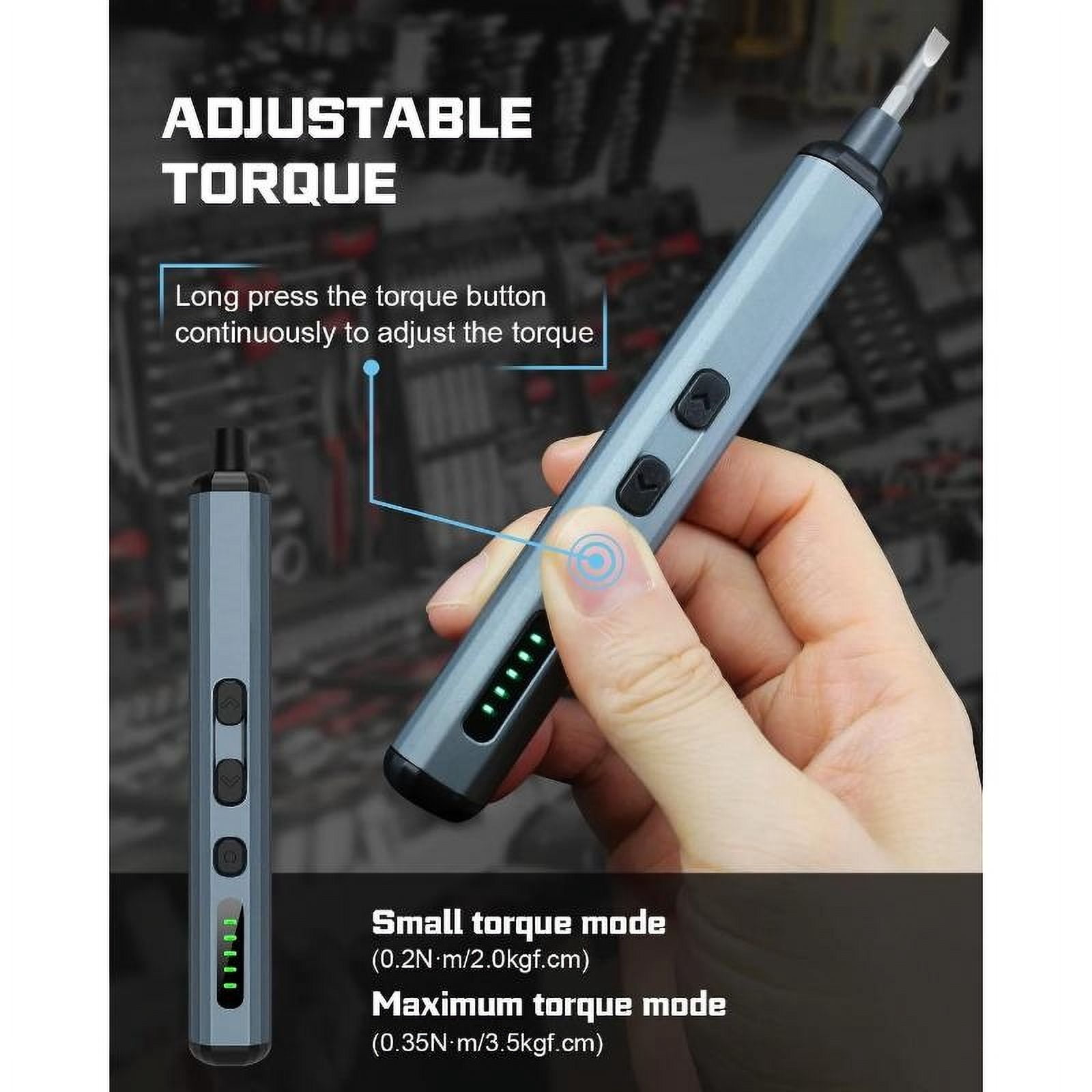 Flaiao 68-in-1 Electric Precision Screwdriver Set – 5 Torque Levels, Magnetic Bits, Rechargeable for Phones, Laptops, Watches & DIY