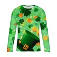 thumbnail image 4 of Blusas y camisas de manga larga con cuello redondo para hombre. Camiseta deportiva estampada para San Valentín. Camiseta de manga larga con cuello redondo. Blusas de licra para hombre., 4 of 5