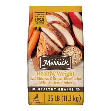 Merrick Healthy Grains Premium Adult Dry Dog Food, Wholesome And Natural Kibble, Healthy Weight Recipe, 25.0 lb. Bag