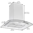 thumbnail image 5 of Ancona 30 Pouces 440 CFM Lot Convertible avec Auvent en Verre en Acier Inoxydable, 5 of 5