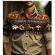 thumbnail image 3 of Camisa vaquera para hombre, diseño vintage, solapa, manga larga, botones, estampado, ropa de calle de moda, diseñador, estilo occidental, 3 of 5