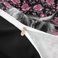 thumbnail image 4 of jejeloiu Pink Rose Cow Queen Duvet Cover Set Kids,Western Print Bedding,Reversible,3-Piece(No Comforter), 4 of 6