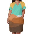 thumbnail image 3 of Vestido con bolsos pequeños para mujer Vestidos de moda para ocasiones especiales Arte abstracto del sureste, 3 of 7
