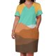 thumbnail image 3 of Vestido con bolsos pequeños para mujer Vestidos de moda para ocasiones especiales Arte abstracto del sureste, 3 of 7