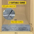 thumbnail image 5 of VEVOR Shower Curb Kit, 48"x72" Watertight Shower Curb Overlay with 4" PVC Central Bonding Flange, 4" Stainless Steel Grate, 2 Cuttable Shower Curb and Trowel, Shower Pan Slope Sticks Fit for Bathroom, 5 of 9