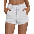 thumbnail image 3 of Pinspark Women's Air Cotton Active Shorts Athletic Running Shorts Breathable Comfort Stretch Adjustable Waist with Side Pockets, 3 of 6