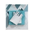 thumbnail image 5 of SUSSEXHOME Light Gray Cubes Cotton Duvet Cover Set Teal, Full Size Duvet Cover, 1 Duvet Cover, 1 Fitted Sheet and 2 Pillowcases, Iron Safe, Hypoallergenic, Breathable , Machine Washable, 5 of 7
