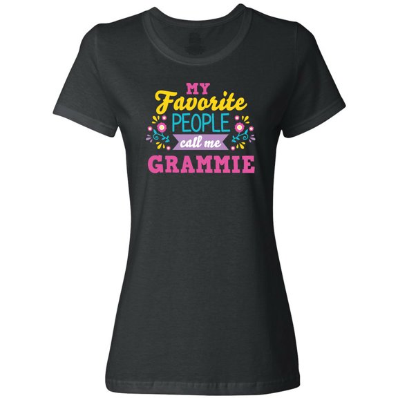 Inktastic My Favorite People Call Me Grammie with Flowers Women's T-Shirt