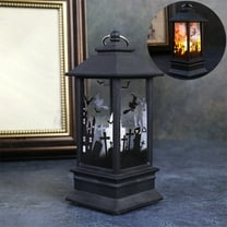 Vrorvz Halloween Mini Lanterns Halloween Decorations Indoor with Batteries Included Led Lights for Spooky Party Centerpieces Home Decor 5.1in Black