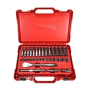 MILWAUKEE 32-Piece Metric 3/8 in. Drive Ratchet & Socket Set – Slim Profile, 90-Tooth, Deep & Standard Sockets (48-22-9508)