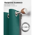 thumbnail image 6 of Outdoor Curtains for Patio Emerald Green Solid Color Waterproof Privacy Outside Curtains with Tiebacks Grommet Top Pergola Curtains for Porch Cabana Gazebo 2 Panels, 54x84 inch, 6 of 7