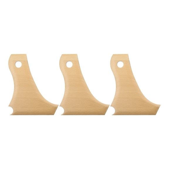 Uxcell 3pcs Pottery Ribs Trimming Tools Beech Pottery Profile Bundle Foot Shaper