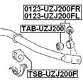 thumbnail image 2 of Febest FRONT LEFT STABILIZER LINK / SWAY BAR LINK # 0123-UZJ200FL OEM 48810-60050, 2 of 2