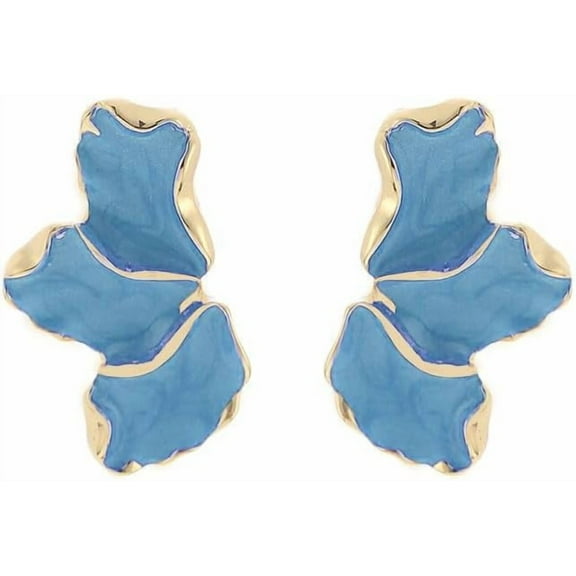 Irregular Flower Earrings for Women Unique Statement Petal Dangle Earrings Large Colorful Flower Earrings Fashion Chunky Floral EarringsTrendy Statement Earrings Jewelry Gifts