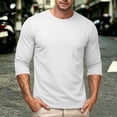 thumbnail image 5 of SEROYE Long Sleeve T-Shirts Crew Neck Solid Casual Lightweight Breathable Pullover with Pocket Daily Sport Tops (M, White), 5 of 5