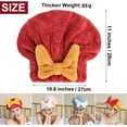 thumbnail image 4 of Super Absorbent Hair Towel Wrap for Women, Microfiber Hair Turban with Bow Design, Fast Drying for Thick and Curly Hair, Frizz Control for Wet Hair After Washing, 4 of 8
