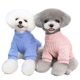 thumbnail image 1 of Suéter para perro de 2 piezas, prendas de punto de ochos para clima frío, ropa cálida gruesa de cuello alto clásica (azul cielo + rosa), 1 of 6