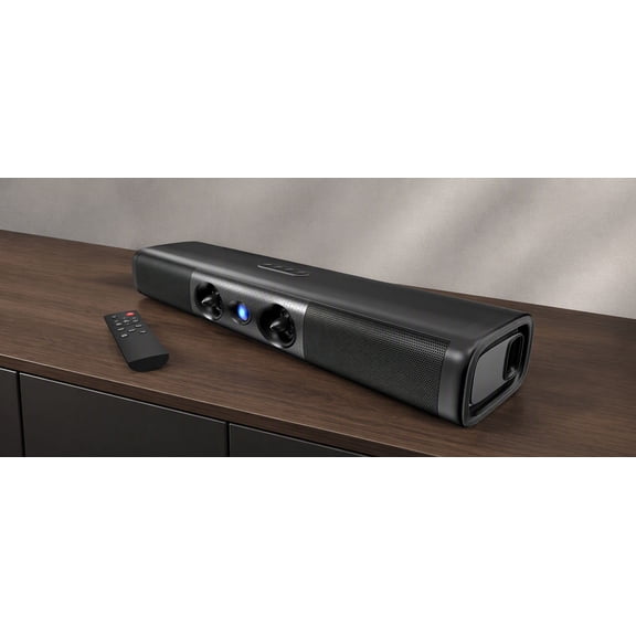 1 Sound Bar with Woofers, Tweeters, Bass Ports, Bluetooth 5.3, TV-, Optical and AUX Connection, 17.1 Inch TV