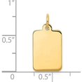 thumbnail image 2 of Solid 14k Yellow Gold Plain .027 Gauge Rectangular Engravable Disc Charm - 20mm, 2 of 4