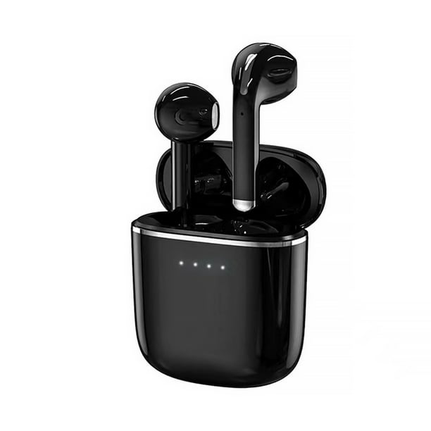 Moyic Auriculares inalámbricos con Control táctil inteligente compatibles con Bluetooth, auriculares impermeables IPX4, suministros Cables de audio/vídeo Negro Luz LED