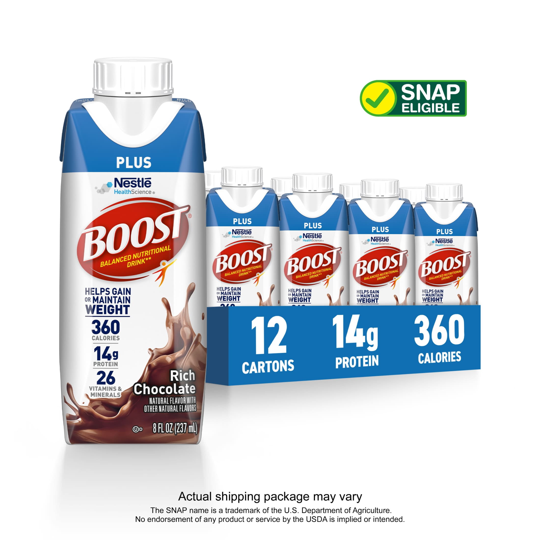 BOOST Advanced Nutritional Protein Shake, GLP-1 Friendly, Very Vanilla, 4 -  11 fl oz Cartons - Walmart.com