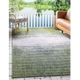 thumbnail image 1 of Unique Loom Tapis d'Intérieur et d'Extérieur Flatweave Transitionnel Dégradé, 9 x 12 Pieds, Vert/beige, Collection, 1 of 2