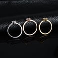 thumbnail image 3 of Simple Six Claw Womens Ring Stainless Steel Mosaic Inlay Gem Fashion Gold Rose Gold Steel Sizes 5 6 7 8 9 Gold, 3 of 4