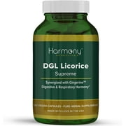 DGL Licorice Supreme Dr Gumman's Clinical Grade Highest Potency Maximum Bioavailability 120 Vegan Capsules Harmony Nutraceuticals