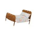 thumbnail image 4 of Cama de casa de muñecas a escala 1/12, muebles en miniatura, regalo para niños, accesorio de decoración, adorno Azul, 4 of 9