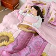 thumbnail image 4 of Manfei Pink Boot Bedding Queen Size, Princess Cowgirl Bedding Sets Queen Size, Southwestern Reversible Comforter Sets with Sheets, Microfiber Room Decoration, 7-Piece, 4 of 6