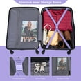 thumbnail image 6 of PAPROOS Hardside Luggage Set, 3 Piece 21in 25in 29in Carry on Suitcases Set with 2 Hooks and TSA Lock, Modern Lightweight Luggage Set, Hardshell Expandable Suitcase Set for Family Travel, Purple, 6 of 13