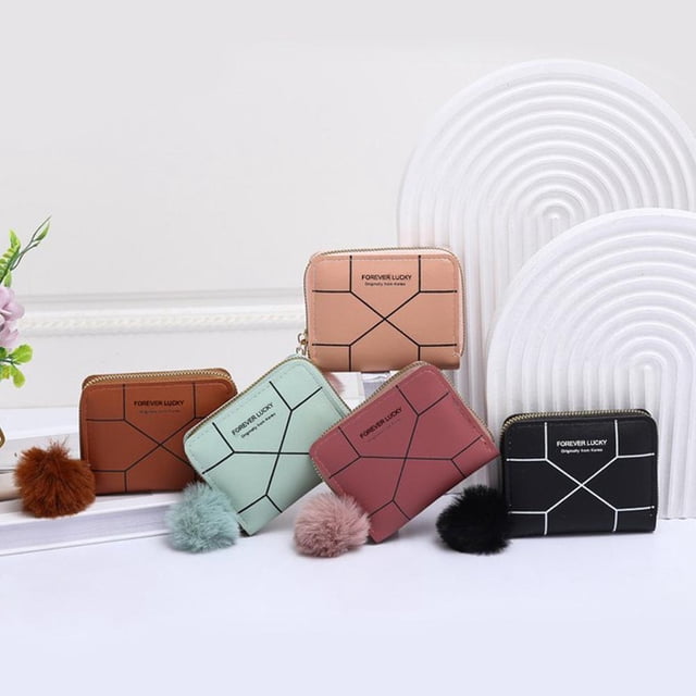 VtiswUws Leather Small Wallet Coin Purse Short Mini Wallet PU leather coin purse
