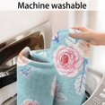 thumbnail image 5 of Pioneer Flower Floral Print Pattern Bathroom Rugs Mat, Non Slip Microfiber Bathroom Rug with Rubber Backing, Soft Mats for Bathroom Floor Tub Shower, 17"x47", 5 of 5