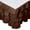 Chocolate Brown, variant on Elegant Comfort Leila Collection Multi-Ruffle Bed Skirt, 1500 Thread Count, Easy Fit Dust Ruffle, 15 inch Drop, Wrinkle and Stain Resistant, MultiRuffle, King, Pitch Black