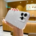 thumbnail image 4 of Cute Glitter Bling Case for iPhone 15 Pro Max Case 6.7 inch, Slim Sparkle Protective Shockproof Soft Silicone Phone Cover for Women Girls (Silver), 4 of 14