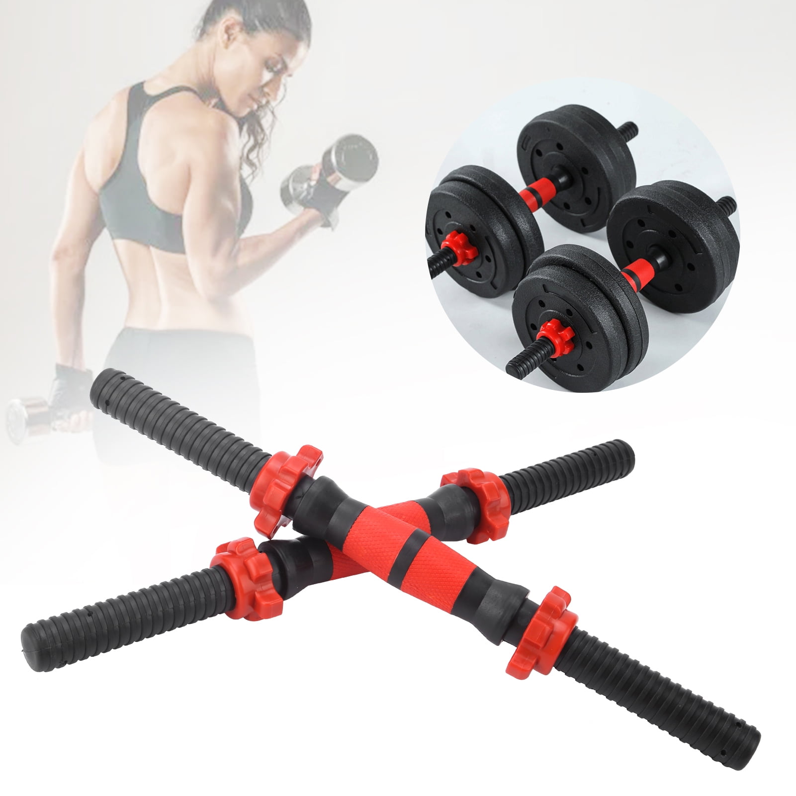Cergrey Dumbbell Handles,40cm Dumbbell Bars Weight Lifting Dumbbell