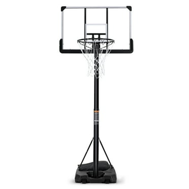 Portable Basketball Hoop Goal Basketball Hoop System Height Adjustable 7 ft. 6 in..10 ft. with 44 inch Indoor Outdoor PVC Backboard Material