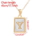 thumbnail image 3 of Collar para mujer, joyería para mujer, collar de acero inoxidable con letras para mujer, oro, titanio 26, collar con colgante inglés., 3 of 4