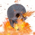thumbnail image 6 of Ceramic Fireproof Skull Fire Logs for Halloween Bonfire Decor, Reusable Human Skull Pile Up Party BBQ Campfires, 6 of 9