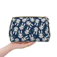 thumbnail image 4 of Picia Cute Rabbit Print Leather Makeup Bag Make Up Bag Travel Toiletry Bag for Her Girlfriend Teacher Teen Girl Gifts, 4 of 8
