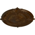 thumbnail image 3 of 30 1/8"OD x 1 1/2"P Attica Acanthus Leaf Ceiling Medallion (Fits Canopies up to 3 1/4"), Hand-Painted Root Beer Crackle, 3 of 6