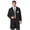 Black, variant on 40" Unisex Plus Size Medical Lab Coat, 4 Pockets, Red, L