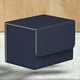 thumbnail image 4 of Caja de almacenamiento de tarjetas con ranuras de cuero sintético, estuche para tarjetas coleccionables, organizador de juegos de fiesta Horizontal azul marino, 4 of 9