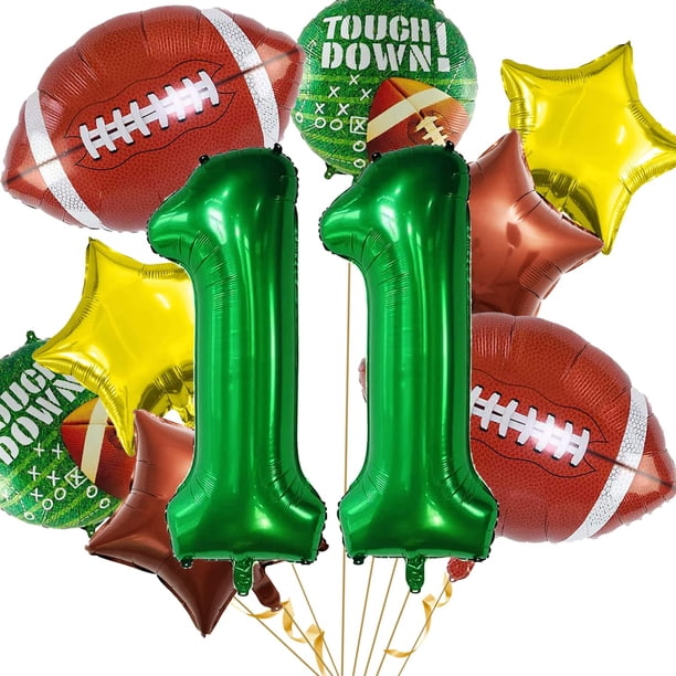 Set de decoración para fiestas de cumpleaños con temática de fútbol con globos