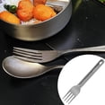 thumbnail image 2 of Titanium Camping Travel Outdoor Picnic Tableware Ultralight Portable Fork, 2 of 9