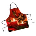 thumbnail image 1 of 1x Delantal de Cocina de Navidad de Bolsillo Frontal Botones Ajustables vela, 1 of 6